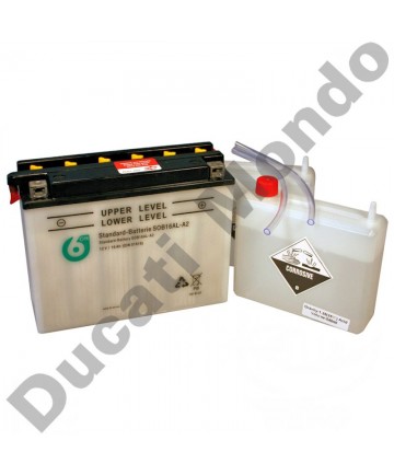 6-On YB16ALA2 High Performance Motorcycle Battery YB16AL-A2 for Ducati with acid pack