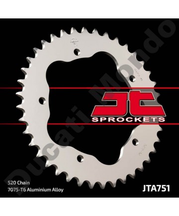 JT Sprockets 44 tooth 520 pitch alloy rear sprocket for Ducati 748 Monster S2R 800 520 conversion for 848 916 996 998 JTA751.44