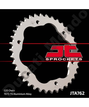 JT 38 tooth alloy rear sprocket for Ducati, 520 pitch 1098 1198 1199 1299 Panigale Monster 1200 Streetfighter Diavel JTA762.38