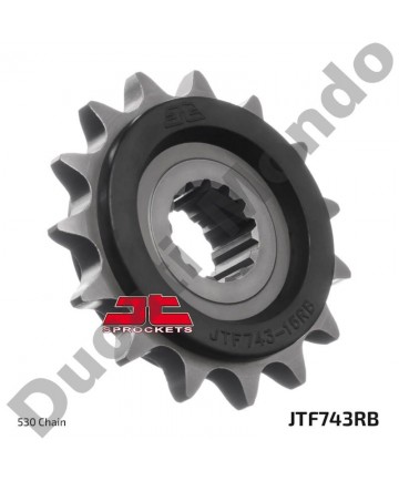JT steel silent front sprocket 15 tooth 530 pitch Ducati Multistrada 1200 & 1260 all models 10-19 JTF743.15RB Rubber Backed