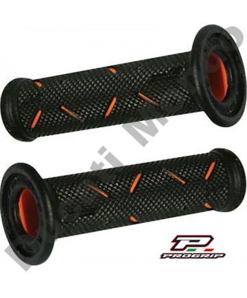 Progrip Gel Touch Dual Compound GP Grips Used By Althea Ducati Black & Orange PG717Orange