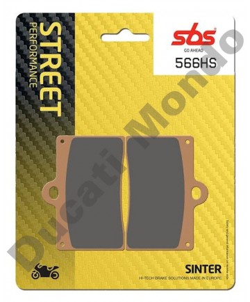 SBS Front brake pads for Ducati - Sintered - Single pin caliper 566HS