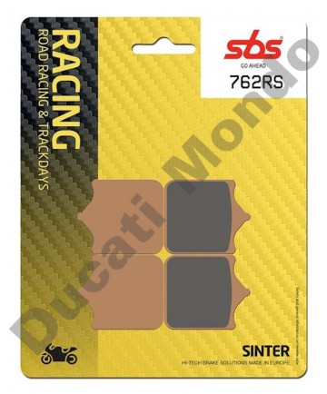 SBS Race Sinter Front brake pads for Aprilia RSV1000 4 pad caliper 762RS
