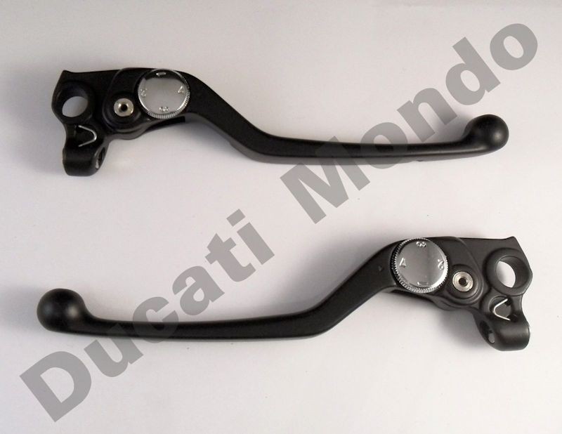 NEW front brake & clutch lever pair for Ducati 748 916 996 set matt black 12mm
