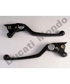 Front brake & clutch lever pair set for Aprilia RSV1000 98-01 Tuono 1000 02-08 Falco SL - Black - early axial