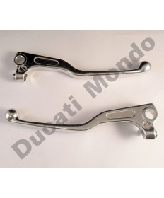 Silver front brake & clutch lever pair set for Ducati Monster 620 695 696 795 800 S2R 800 Multistrada 620 equivalent to 62610021A  & 62640071C