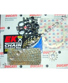 Ducati  Hypermotard 821 & Hyperstrada 821 inc SP Chain & Sprocket kit & gold EK X ring chain 13-14