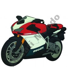 Ducati 1098 rubber key ring motor bike cycle gift keyring chain Tricolore 1098S