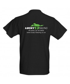 Lucky 13 Racing Fruit of the Loom® Single Colour Print 100% Cotton Men's Short-Sleeve T-Shirt