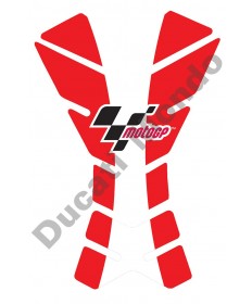 MotoGP universal 3 piece fuel tank pad in red & white with logo MGPTNK22