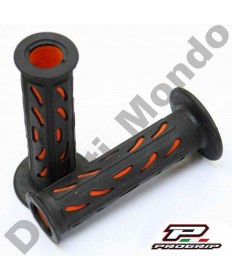 Progrip Gel Touch Dual Compound Handle Bar Grips As Used By Ducati Corse Orange & Black PG724