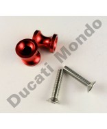 Billet alloy paddock stand bobbin spools M6 in red PDSBOB6R