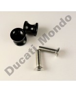 Billet alloy paddock stand bobbin spools M8 in black PDSBOB8BK